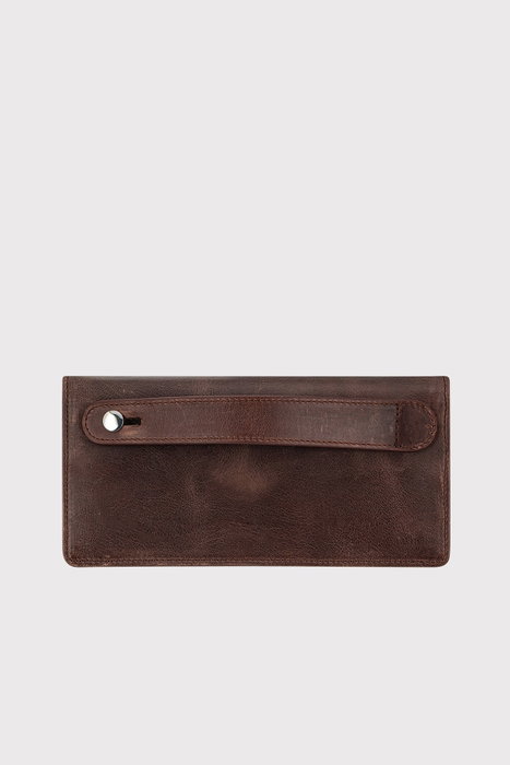 Zoozie Bags Cartera de Hombre Piel Auténtica Marrón Lujo Elegante Medidas 10x3x19 cm Ideal Regalo